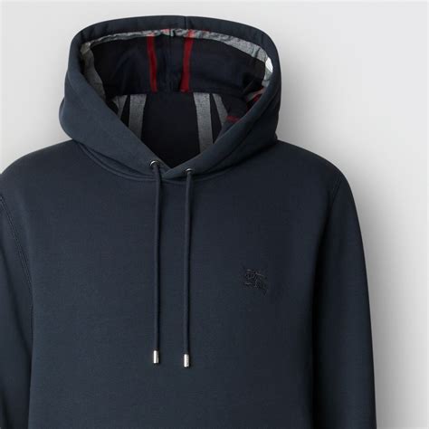 burberry mineral blue jersey hoodie|Embroidered EKD Cotton Blend Hoodie in Mineral blue .